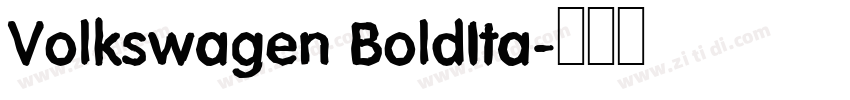 Volkswagen BoldIta字体转换